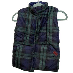 Paloma Warma Blue Green Black Watch Tartan Plaid Reversible down jeacket…